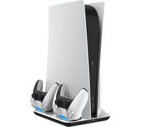EgoGear SCC5-P5-WH Station de recharge et support réfrigérant Premium EgoGear PS5 SCC5