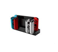 EgoGear - Station de charge USB pour Nintendo Switch - Convient pour 4 Joy-Con + 8 rangements de jeux Switch - Indicateur de charge