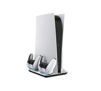 EgoGear - Station de recharge adaptée à la PS5 avec refroidissement - Chargeur Playstation 5 Controllers - USB-C