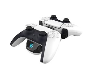 EgoGear - Station de recharge double SCH25 pour PlayStation 5 DualSense avec Indicateur de charge LED + Câble tressé de 1m