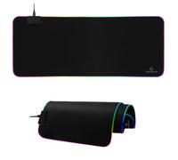 EgoGear - Tapis de Souris Gaming XL RGB en Tissu imperméable - Antidérapant - Surface Ultra-Lisse - 14 Modes d'éclairage