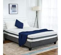 EGOHOME Matelas à Ressorts ensachés, 90 x 200 cm, Hauteur 23 cm, 7 Zones, avec Mousse Confort et Housse en Microfibre, dureté H3, 90 x 200 cm, certifié Öko-Tex pour Enfants et Adultes