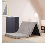 EGOHOME Matelas d'invité en Mousse à Mémoire de Forme en Gel Pliant en 3 Parties avec Épaisse 10 cm, Housse Amovible Lavable, 75x195 cm Matelas de Lit Pliable pour Adultes