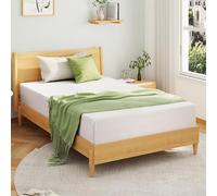 EGOHOME Matelas en mousse à mémoire de forme de 25,4 cm pour grand lit avec gel de thé vert rafraîchissant, soulage la pression avec soutien moyen, certifié CertiPUR-US, 203,2 x 152,4 cm, blanc