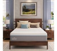 EGOHOME Matelas pour grand lit de 35,6 cm en mousse à mémoire de forme avec gel rafraîchissant sans fibre de verre, fermeté moyenne, certifié CertiPUR-US, 152,4 x 203,2 x 35,6 cm, blanc