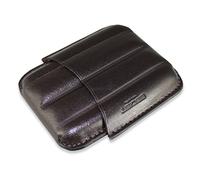 Egoist Porte-Cigares/Étui en Vrai Cuir de Grande qualité pour 4 cigares, cigares à Fumer - Mezzanine (Marron)