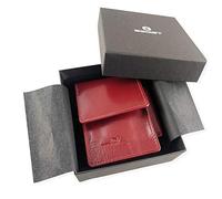 EGOIST Porte-Cigarettes en Vrai Cuir, étui pour Cigarettes, boîte à Cigarettes, Accessoires de Voyage - Rouge