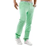 EGOMAXX Pantalon Chino en Stretch Jeans Slim Fit Créateur Pantalon en Tissu Essentiel, Couleurs:Vert-Clair, Taille de Pantalon:28W
