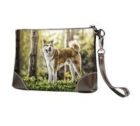 EgoMed Akita Inu dans Animaux de Compagnie Chiens HDR Été Akita,Sacs à Main en Cuir PU pour Femmes, Pochette à Fermeture éclair, Portefeuille, Sac à Main avec dragonne