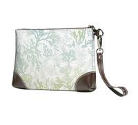 EgoMed Algues Vertes et Bleues de la mer,Sacs à Main en Cuir PU pour Femmes, Pochette à Fermeture éclair, Portefeuille, Sac à Main avec dragonne