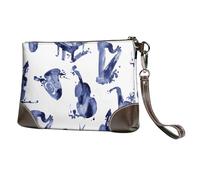 EgoMed Blues Saxophone Piano Violoncelle Basse,Sacs à Main en Cuir PU pour Femmes, Pochette à Fermeture éclair, Portefeuille, Sac à Main avec dragonne