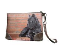 EgoMed Cane Corso, Gros Chiens Noirs, Animaux de Compagnie,Sacs à Main en Cuir PU pour Femmes, Pochette à Fermeture éclair, Portefeuille, Sac à Main avec dragonne