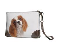EgoMed Cavalier King Charles Spaniel,Sacs à Main en Cuir PU pour Femmes, Pochette à Fermeture éclair, Portefeuille, Sac à Main avec dragonne