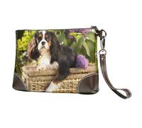 EgoMed Cavalier King Charles Spaniel,Sacs à Main en Cuir PU pour Femmes, Pochette à Fermeture éclair, Portefeuille, Sac à Main avec dragonne