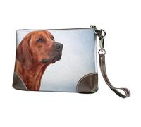 EgoMed Chien de Rhodésie à crête Dorsale,Sacs à Main en Cuir PU pour Femmes, Pochette à Fermeture éclair, Portefeuille, Sac à Main avec dragonne