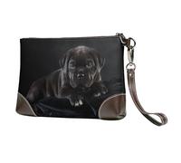 EgoMed Chiot Cane Corso Pets Chiot Cane Corso Noir,Sacs à Main en Cuir PU pour Femmes, Pochette à Fermeture éclair, Portefeuille, Sac à Main avec dragonne
