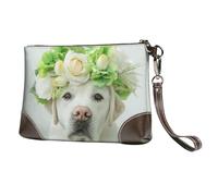 EgoMed Chiot Labrador Retriever drôle,Sacs à Main en Cuir PU pour Femmes, Pochette à Fermeture éclair, Portefeuille, Sac à Main avec dragonne