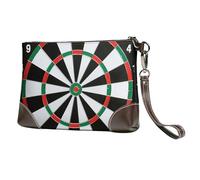 EgoMed Cible de fléchettes,Sacs à Main en Cuir PU pour Femmes, Pochette à Fermeture éclair, Portefeuille, Sac à Main avec dragonne