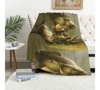 EgoMed Couverture, Couverture Douce en Flanelle pour canapé de Chambre à Coucher, draps de lit 152X 102 cm,Art de la pêche à la Carpe