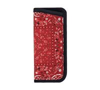EgoMed Étui à lunettes, manchon de lunettes anti-rayures, étui à lunettes portable, étui à lunettes de soleil, bandana coloré rouge Paisley Bandana