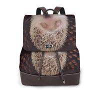 EgoMed Hérisson,Sac à dos imperméable pour femme, sac à dos de voyage léger en cuir PU tendance