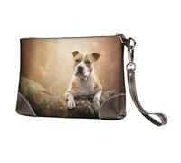 EgoMed Impression American Staffordshire Terrier,Sacs à Main en Cuir PU pour Femmes, Pochette à Fermeture éclair, Portefeuille, Sac à Main avec dragonne