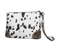 EgoMed Imprimé Chien Dalmatien Tache Noire,Sacs à Main en Cuir PU pour Femmes, Pochette à Fermeture éclair, Portefeuille, Sac à Main avec dragonne