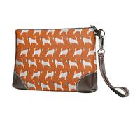 EgoMed Jack Russell Terriers Orange Cute Dog Jack Russells,Sacs à Main en Cuir PU pour Femmes, Pochette à Fermeture éclair, Portefeuille, Sac à Main avec dragonne