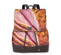 EgoMed Jambon,Sac à dos imperméable pour femme, sac à dos de voyage léger en cuir PU tendance