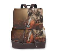 EgoMed Setter anglais Automne Animaux de compagnie Chiots Chiens Anglais,Sac à dos imperméable pour femme, sac à dos de voyage léger en cuir PU tendance