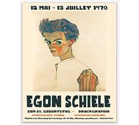 Egon Schiele Famous Art Prints - Egon Schiele Exhibition Wall Decor Museum Poster Aesthetic Room Decor | Décoration murale tendance pour décoration d'intérieur, chambre à coucher, salon (40cm x 50cm)