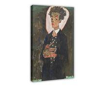 Egon Schiele Impression sur toile pour chambre à coucher, bureau, chambre, cadeau, 30 x 45 cm