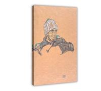 Egon Schiele - Poster sur toile Prisonniers de guerre russes avec un chapeau de fourrure pour chambre à coucher, bureau, chambre, décoration esthétique, cadre cadeau, 50,8 x 76,2 cm (50 x