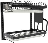 égouttoir à 2 niveaux Organisateur de cuisine Noir max 50kg