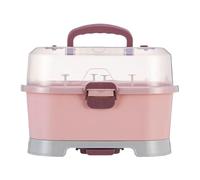 Égouttoir à biberons - 35 x 27 x 25 cm - Boîte de rangement pour biberons - Boîte de rangement spacieuse avec couvercle pour armoire, lave-vaisselle, évier, voyage, chambre d'enfant