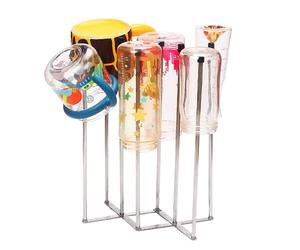 Égouttoir À Bouteilles - Support Pliable Peu Encombrant 27 CM | Porte-plats Et Verres En Acier Inoxydable, Rangement Polyvalent Pour Comptoirs Et Éviers De Cuisine, Idéal Pour Sécher Les Bout