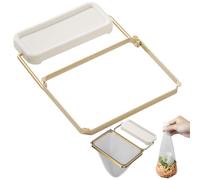 Égouttoir à déchets for évier de cuisine, égouttoir à déchets pliable, panier en maille lavable, égouttoir for déchets alimentaires avec 200 sacs filtrants en maille(White)