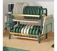 Égouttoir à épices réglable à 3 niveaux - Grand comptoir de cuisine avec égouttoir pour un rangement efficace et un égouttage facile de la vaisselle