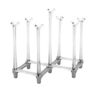 Egouttoir à Tasses, Verre à Boire et éGouttoir à Bouteilles de Sport, Tasse Rétractable Egouttoir Organisateur Porte-Gobelet Pour Comptoir de Cuisine Bureau(Gris clair)