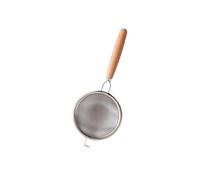Égouttoir à thé réutilisable Long manche en bois, 1 pièce, filtre, accessoires for la maison(Silver)