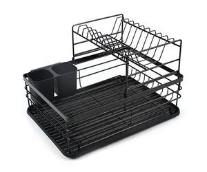 Égouttoir à vaisselle à 2 niveaux, égouttoir à vaisselle en acier inoxydable, ensemble d'égouttoir pour égouttoir à vaisselle, égouttoirs à vaisselle pour comptoir de cuisine