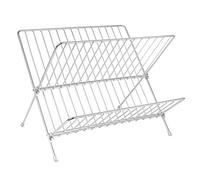 Égouttoir à Vaisselle à 2 Niveaux, Égouttoir Panier Vaisselle Tablette, égouttoirs à Vaisselle Pliables en Forme De X, Support De Séchage pour Assiettes à Dîner, pour Comptoirs De Cuisine à Domicile