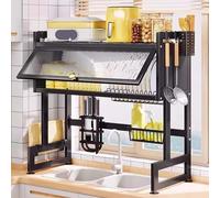 Égouttoir à vaisselle à 3 niveaux - Égouttoir à vaisselle en acier peu encombrant et pour plan de travail - Drainage efficace parfait pour les petites cuisines (65 x 30 x 80 cm)