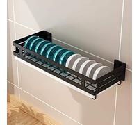 Égouttoir À Vaisselle Antirouille, Support À Couverts, Égouttoir À Vaisselle Mural Sans Clous En Acier Inoxydable 304, Égouttoir À Vaisselle, Support de Rangement Pour Assiettes, Égouttoir À Vaisselle