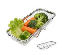 Égouttoir à vaisselle au-dessus ne l'éviar, égoutteir en acier inoxydable avec pieds, sapport me 24 pouces tour des supports larges, égouttoir pour évier, support de comptoir iu design épuré, accessoi