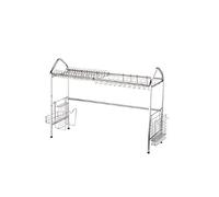 Égouttoir à vaisselle avec étagère de vidange d'évier et support pour argenterie - Comptoir de cuisine économiseur d'espace pour couverts et vaisselle - Design élégant