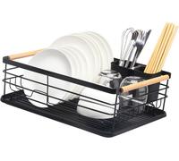 Egouttoir à vaisselle Cuisine Etagère à couverts imperméable à l'eau Etagère de rangement des ustensiles de table Noir