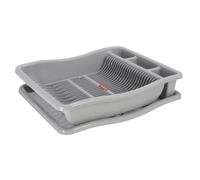Égouttoir à vaisselle - CURVER - Grand - Gris clair - Plateau récupérateur - Plastique robuste