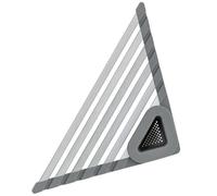 Égouttoir à vaisselle d'angle, égouttoir triangulaire au-dessus de l'évier, antidérapant, robuste et peu encombrant, pour le rangement du comptoir de cuisine