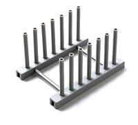 Égouttoir à vaisselle de cuisine amovible en plastique avec plateau amovible pour un séchage efficace des bols, des assiettes et un rangement des ustensiles, design compact et peu encombrant (gris)